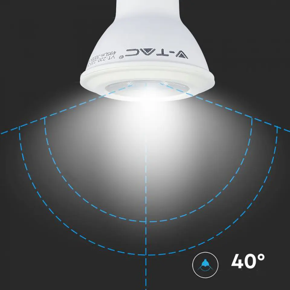 Bombilla LED Plastic 5.8W Chip Samsung 3000K E27 PAR20 V-TAC 5