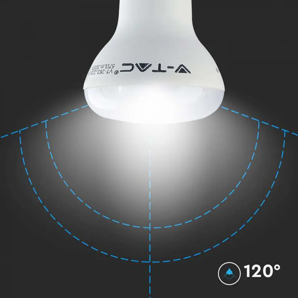 Lâmpada LED 8.5W Chip Samsung 120º E27 R63 V-TAC 4