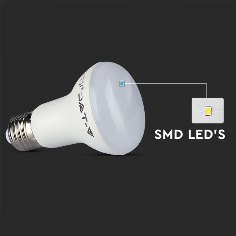 Lâmpada LED 8.5W Chip Samsung 120º E27 R63 V-TAC 5