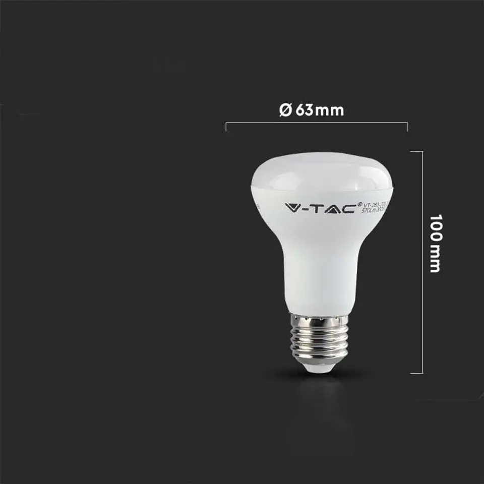 Lâmpada LED 8W Chip Samsung 4000K 120º E27 R63 V-TAC 3