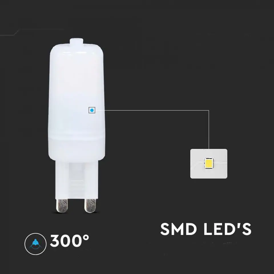 Bombilla LED Plastic Chip Samsung 2.2W G9 V-TAC 3
