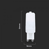 Lâmpada LED Plastic Chip Samsung 2.2W G9 V-TAC