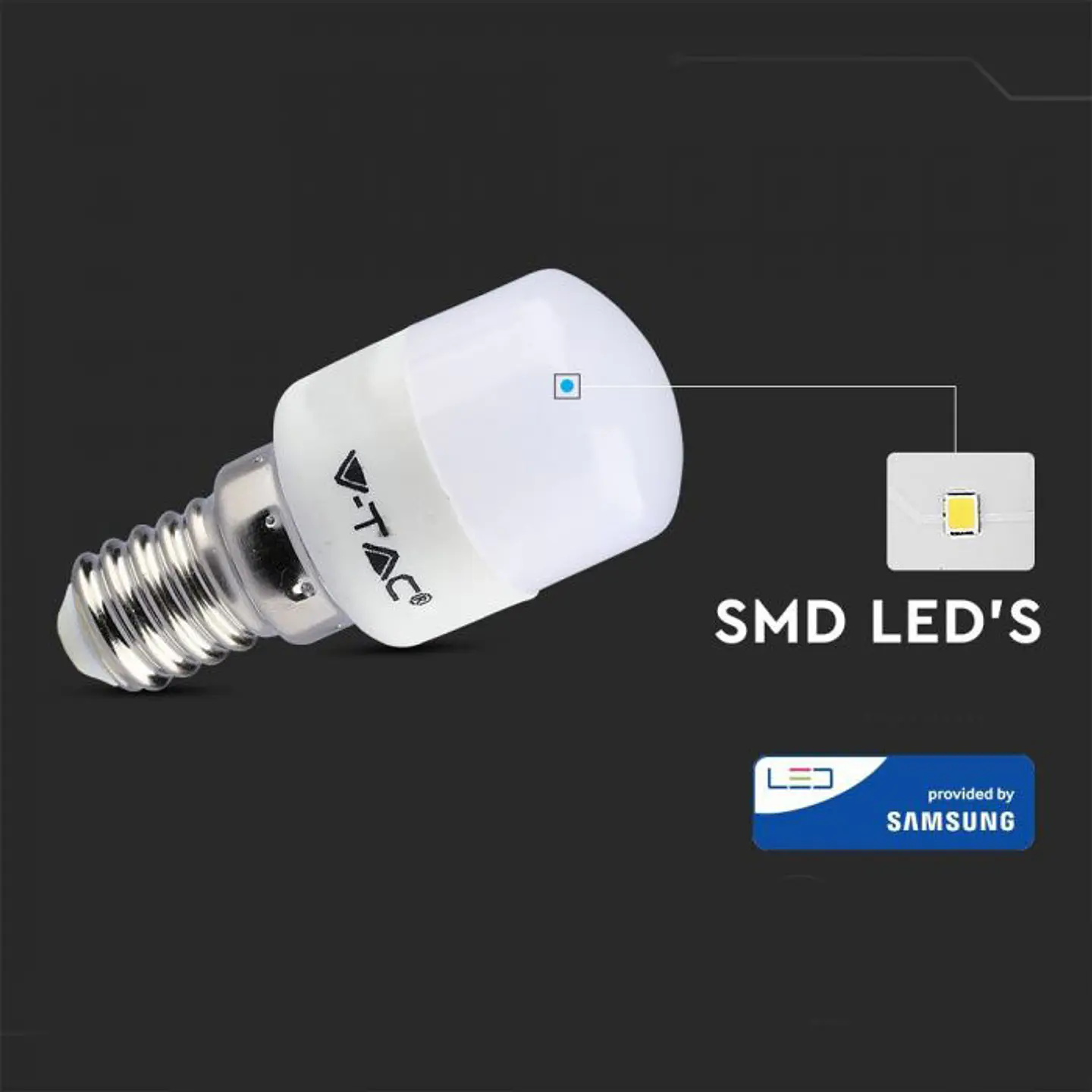 Bombilla LED Chip Samsung 2W 6000K E14 V-TAC 5