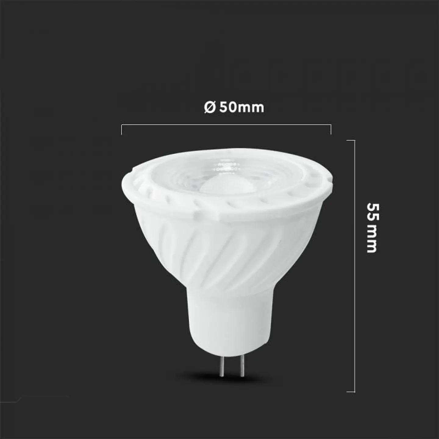 LED Bulb Samsung Chip 6.5W 3000K GU5.3 110º V-TAC 3