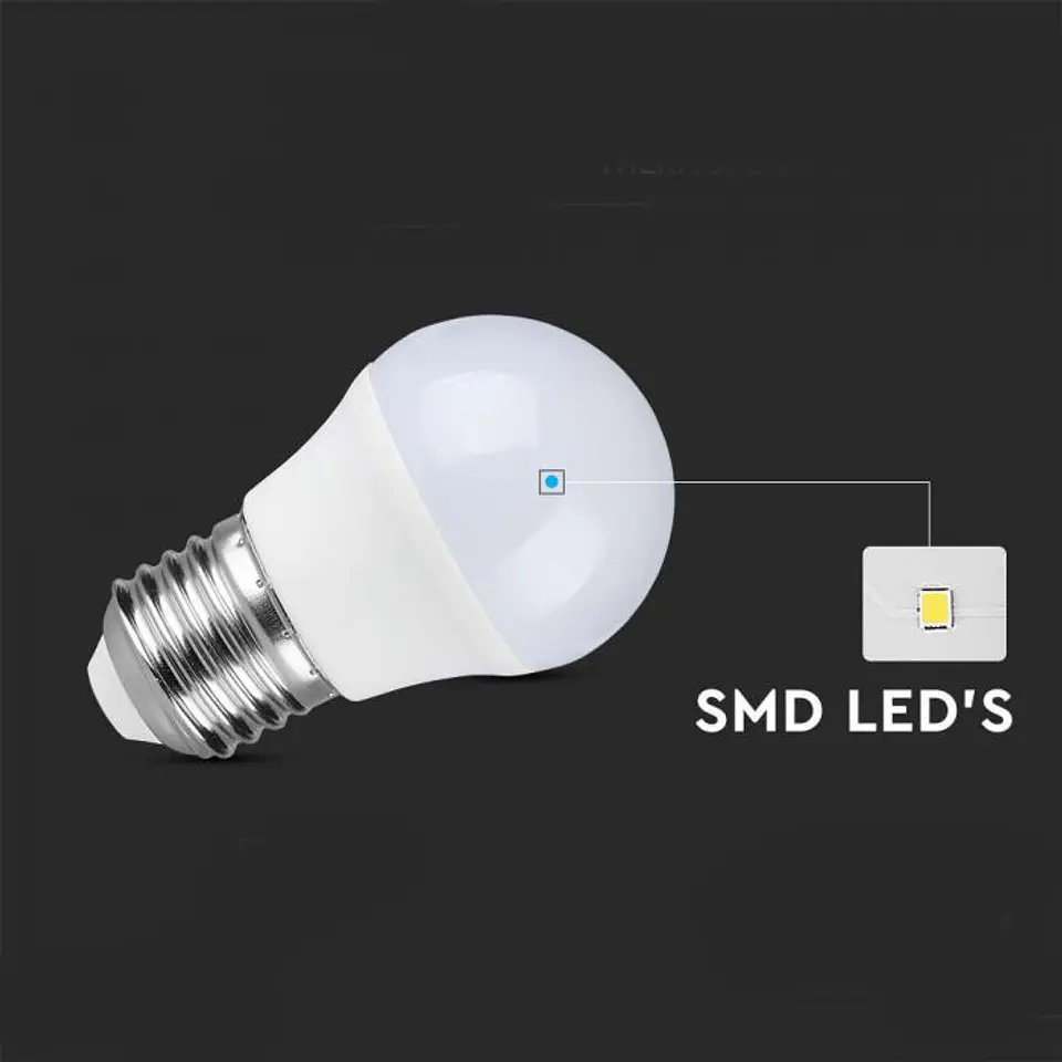 Lâmpada LED Chip Samsung 4.5W E27 G45 V-TAC 4