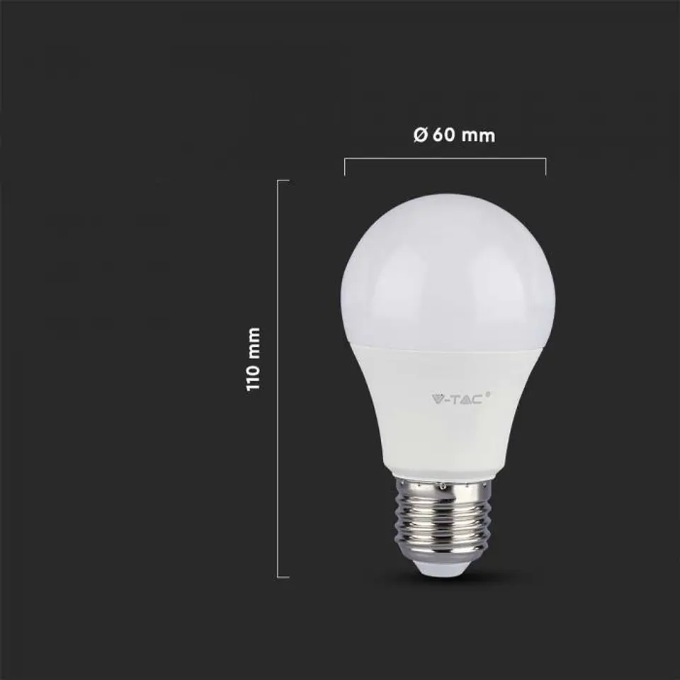 LED Bulb Plastic Chip Samsung 10.5W 4000K E27 A60 V-TAC 2