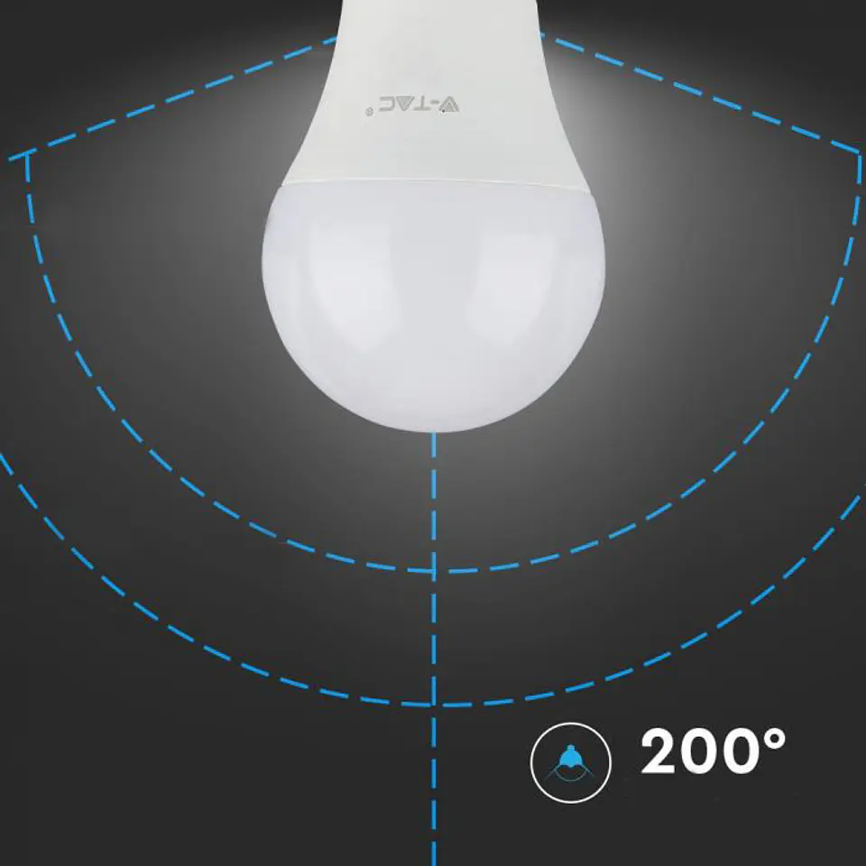 LED Bulb Plastic Chip Samsung 8.5W 3000K E27 A60 V-TAC 4