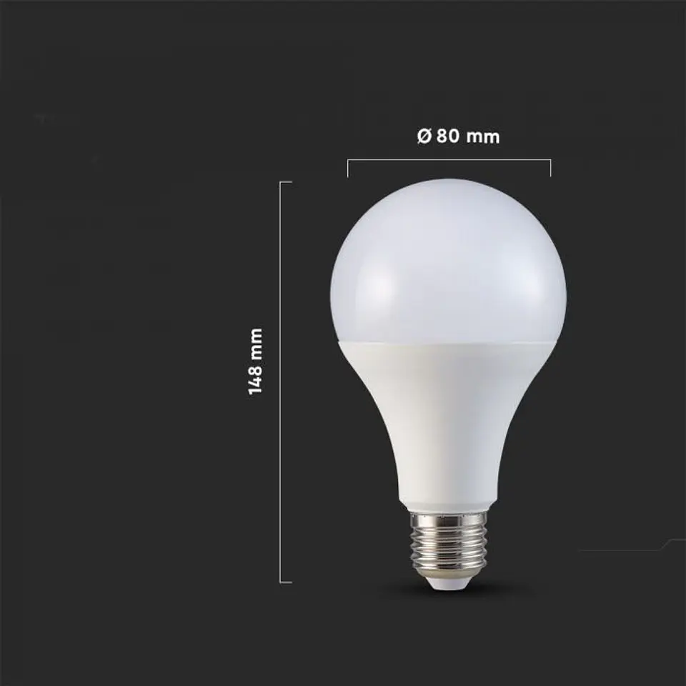 Lâmpada LED Plastic Chip Samsung 20W E27 A80 V-TAC 2