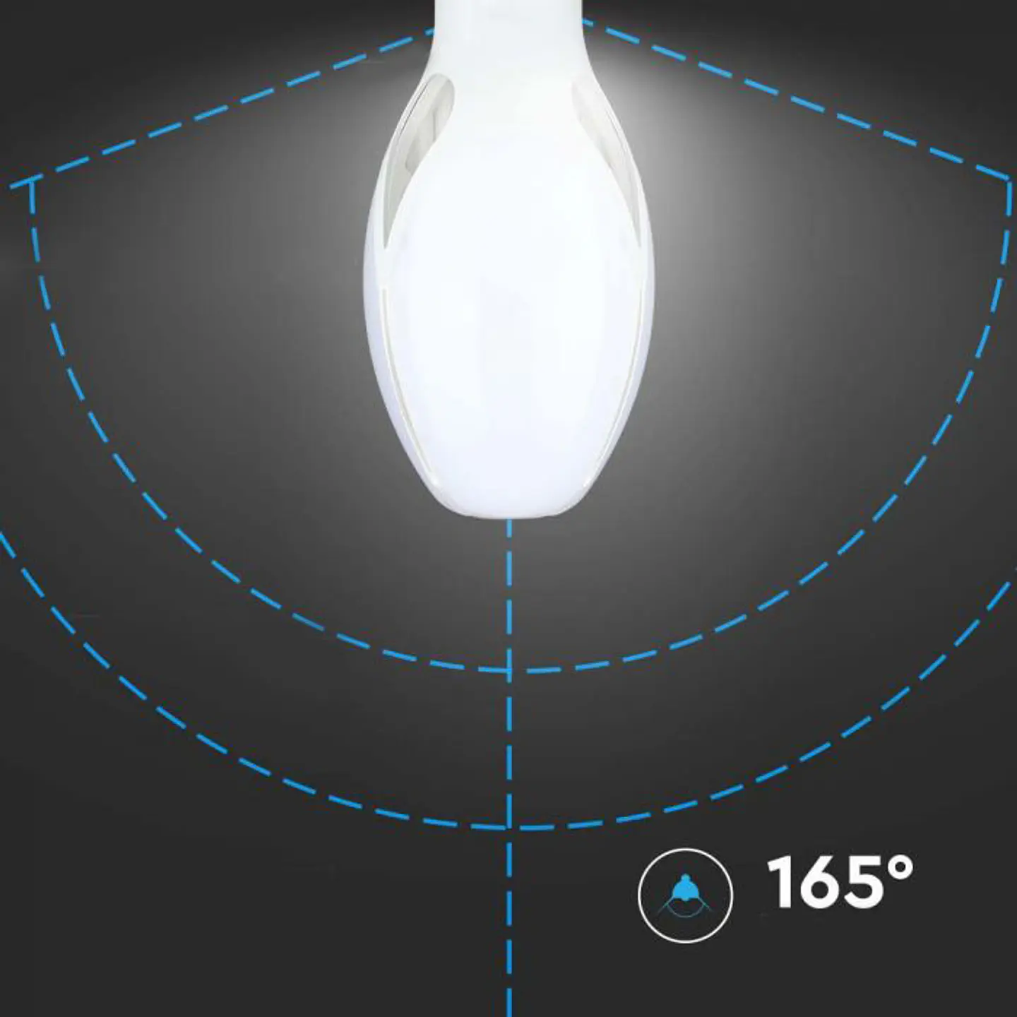 Bombilla LED Olive Chip Samsung 36W E27 265º A90 V-TAC 5