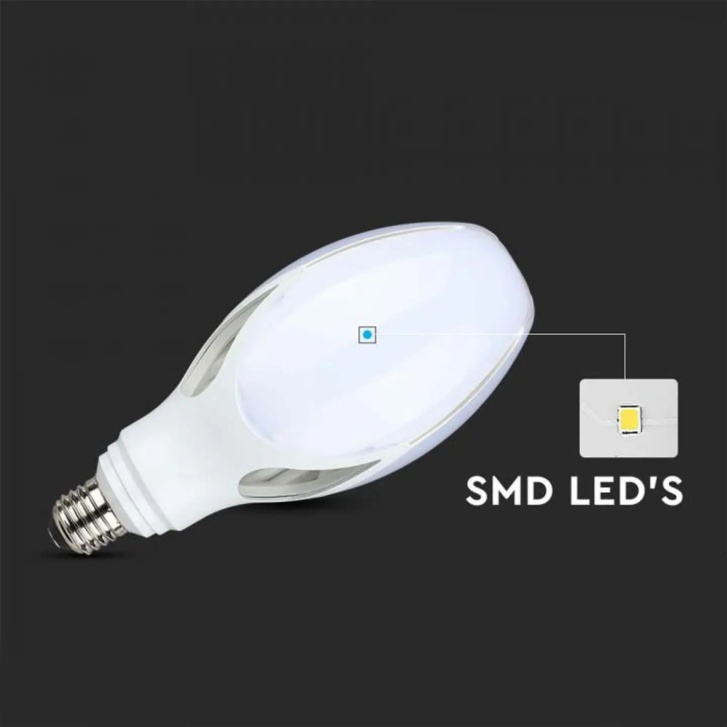 Bombilla LED Olive Chip Samsung 36W E27 265º A90 V-TAC 6