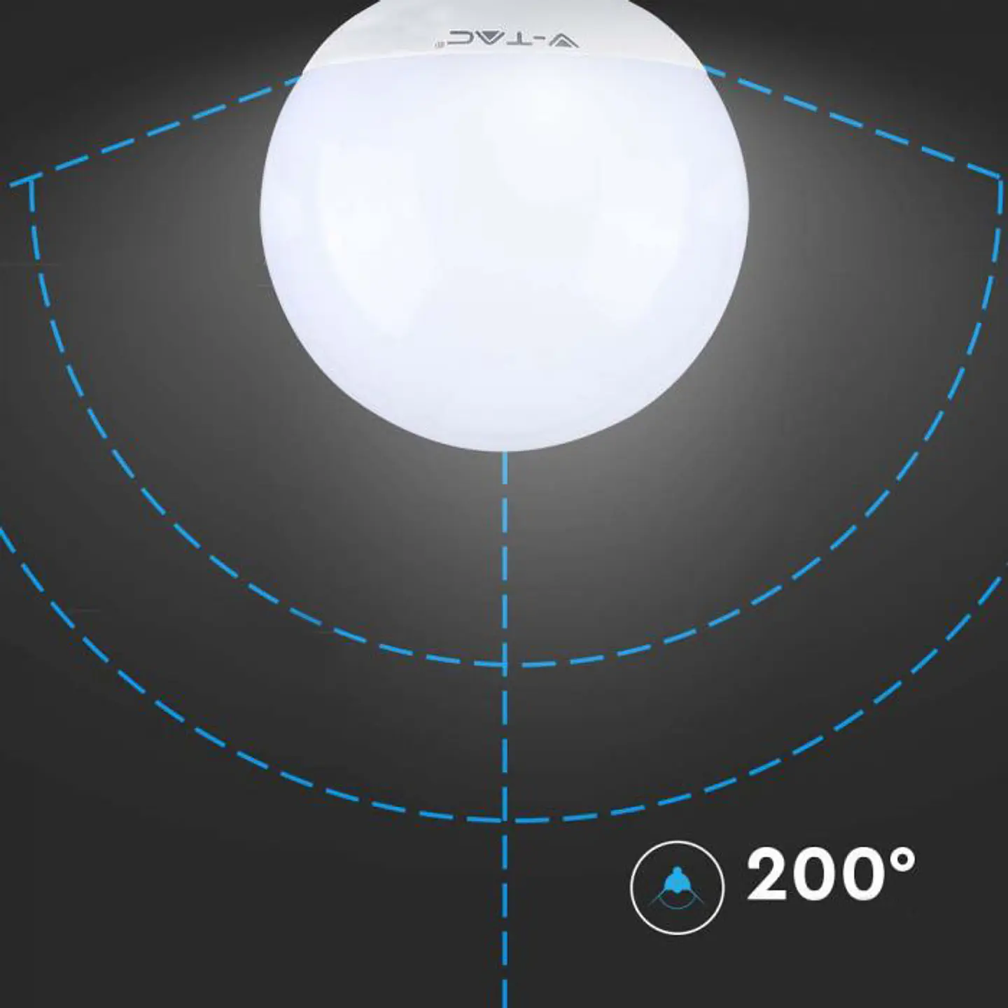 Lâmpada LED Plastic Chip Samsung 18W 6400K E27 G120 V-TAC 3