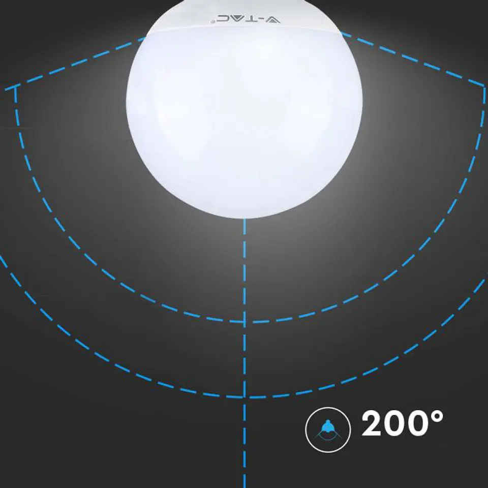 Lâmpada LED Plastic Chip Samsung 22W E27 G120 V-TAC 3