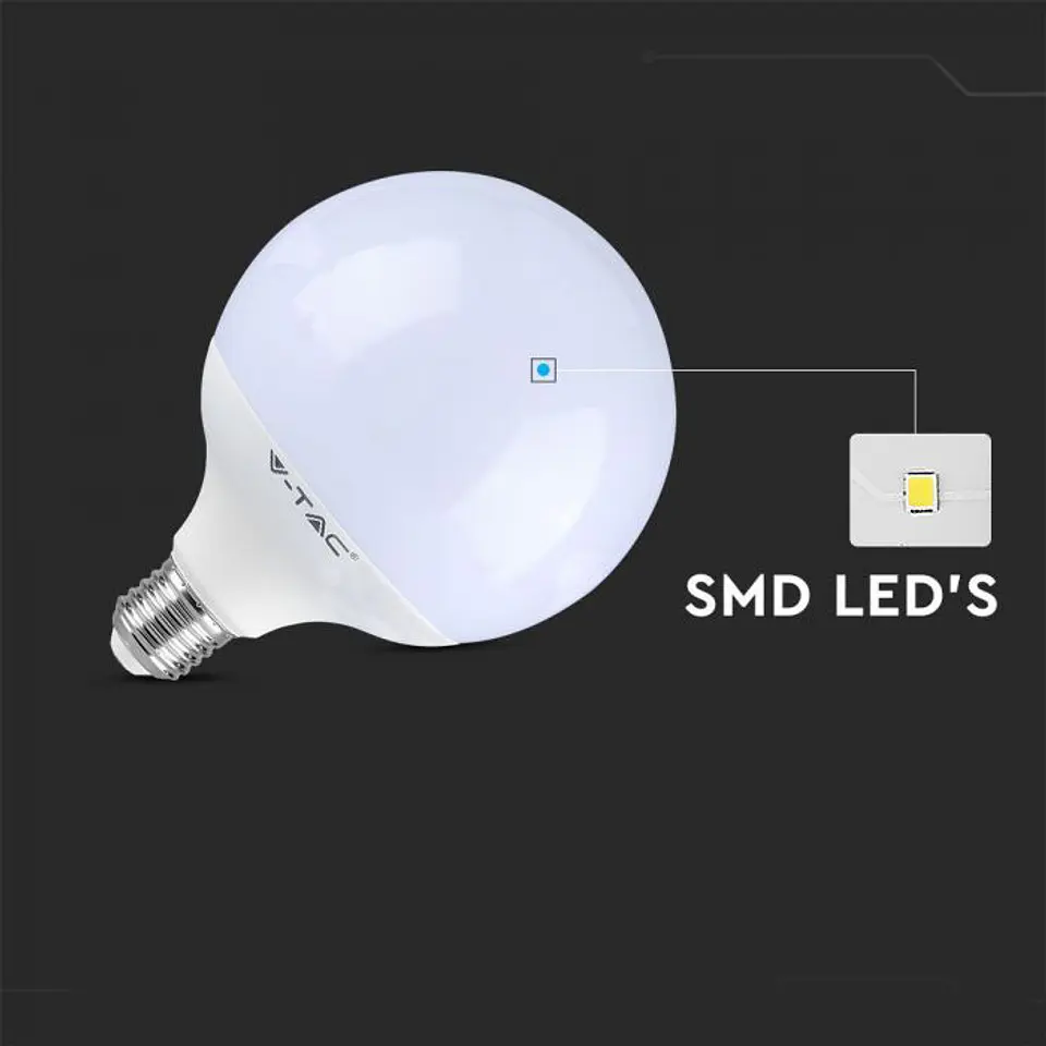 Lâmpada LED Plastic Chip Samsung 22W E27 G120 V-TAC 4