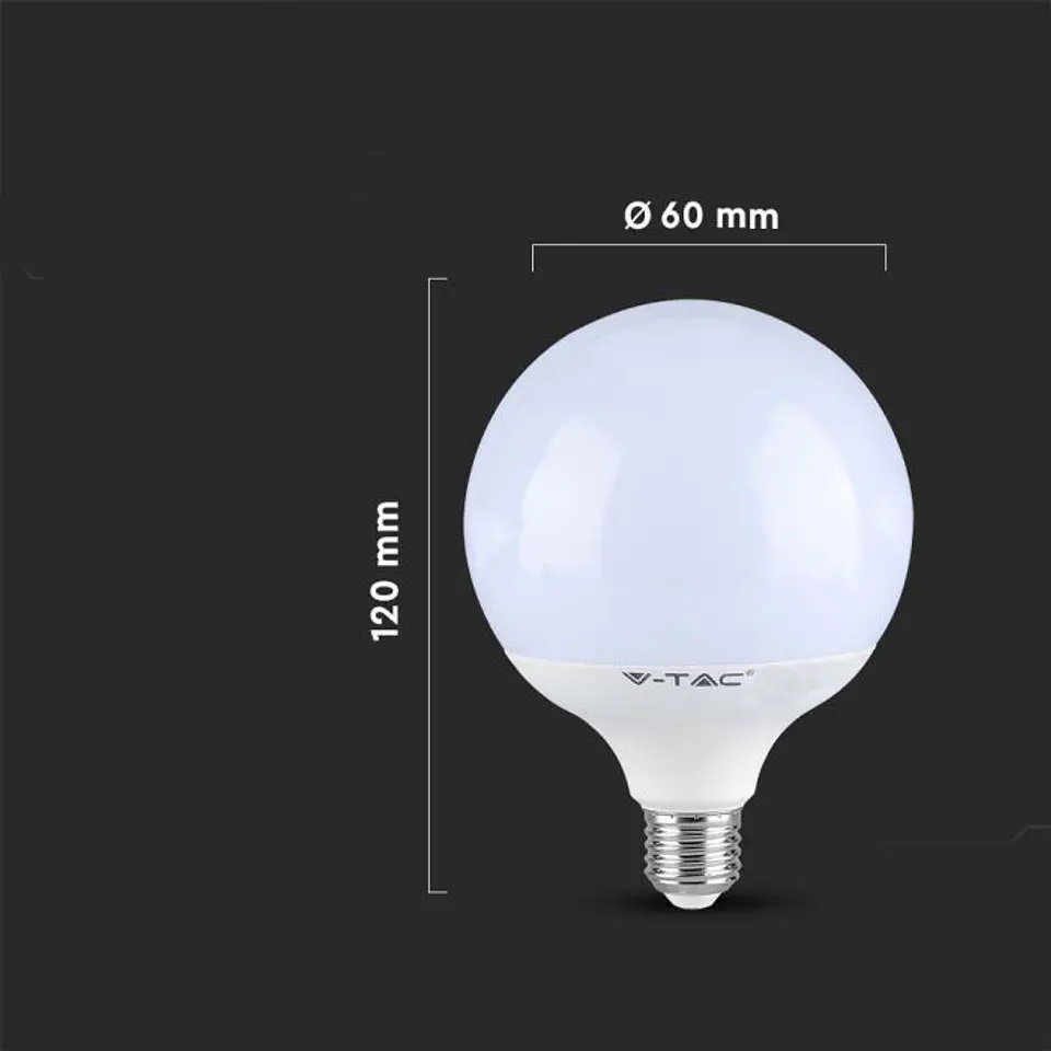 Lâmpada LED Plastic Chip Samsung 22W E27 G120 V-TAC 2
