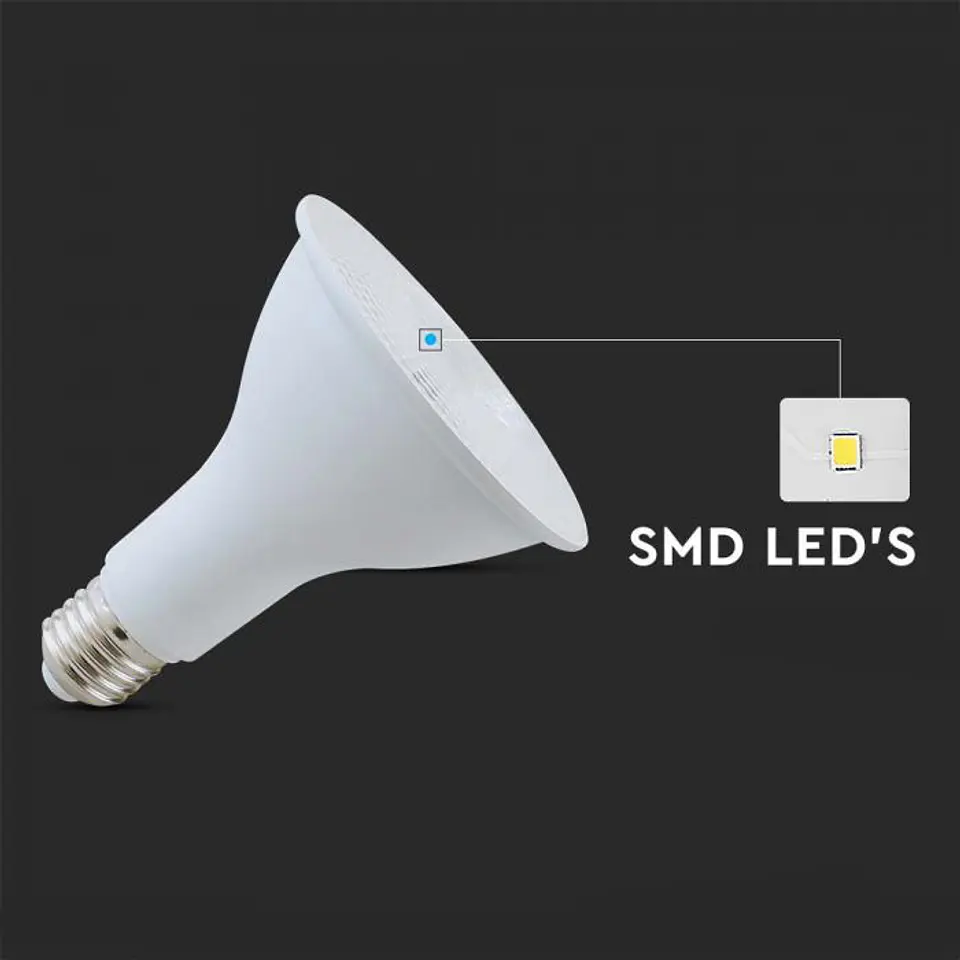 Lâmpada LED Chip Samsung PAR30 12W 3000K E27 V-TAC 4
