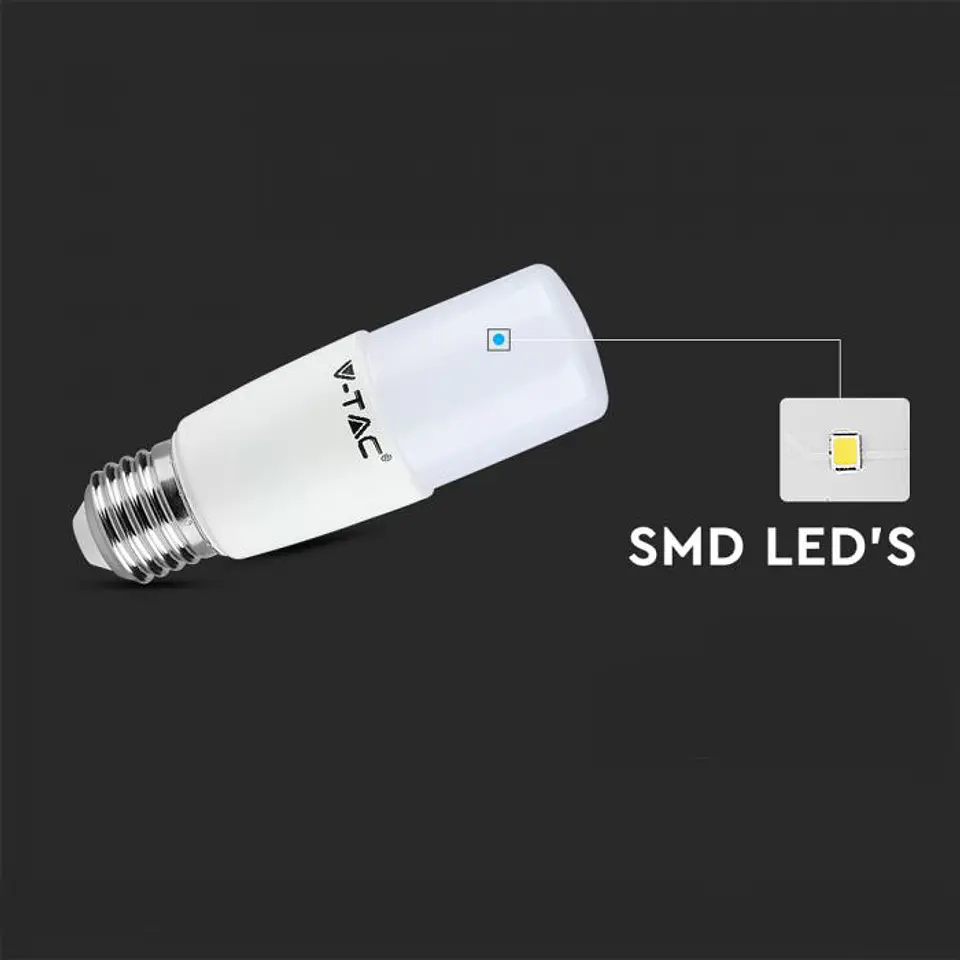 Lâmpada LED Plastic Chip Samsung 8W 4000K E27 T37 V-TAC 5