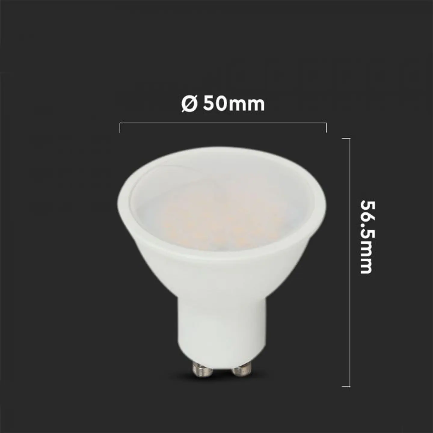 Lâmpada LED Chip Samsung 10W GU10 100º V-TAC 3