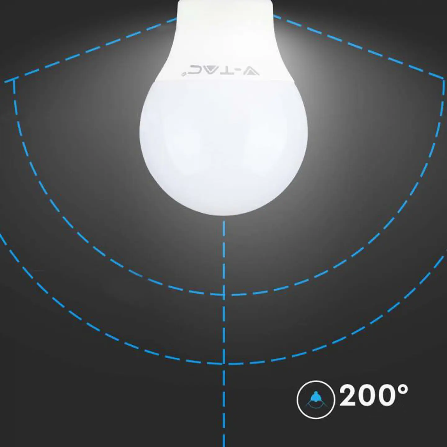 Lâmpada LED Plastic Chip Samsung 8.5W 4000K E14 A60 V-TAC 4