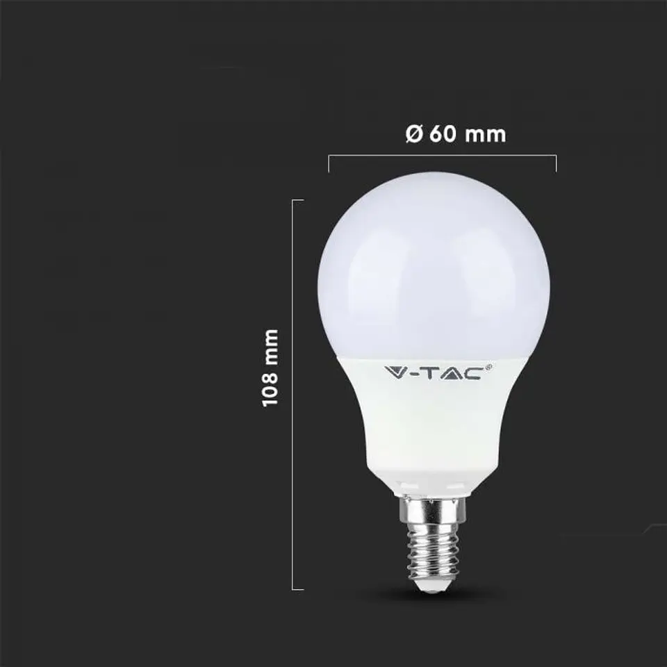 Lâmpada LED Plastic Chip Samsung 8.5W 4000K E14 A60 V-TAC 3
