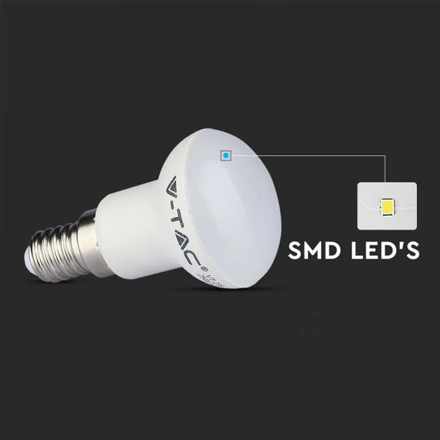 LED Bulb Plastic Chip Samsung 2.9W 6500K E14 R39 V-TAC 4
