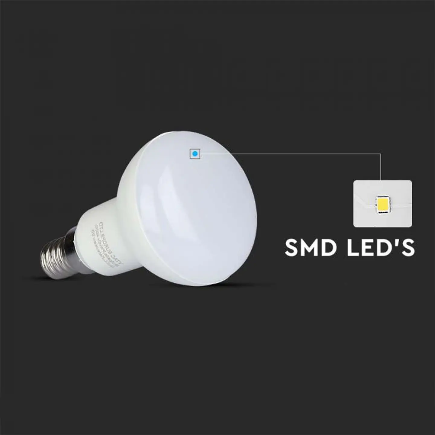 Lâmpada LED Chip Samsung 4.8W 4000K E14 R50 V-TAC 5