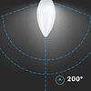 Bombilla LED vela Chip Samsung 5.5W 3000K E14 C37 V-TAC