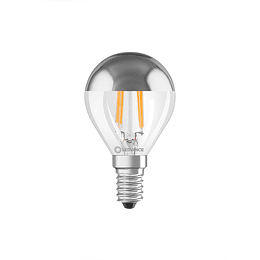 Bombilla LED Classic P 31 filament mirror P 4W 827 silver E14 Ledvance