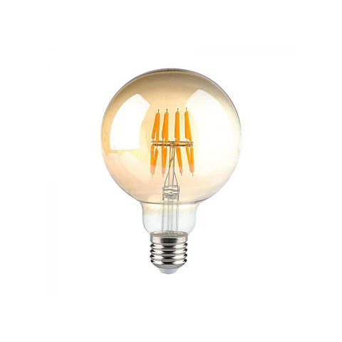 Bombilla LED filamento 8W 2200K E27 G95 ámbar V-TAC