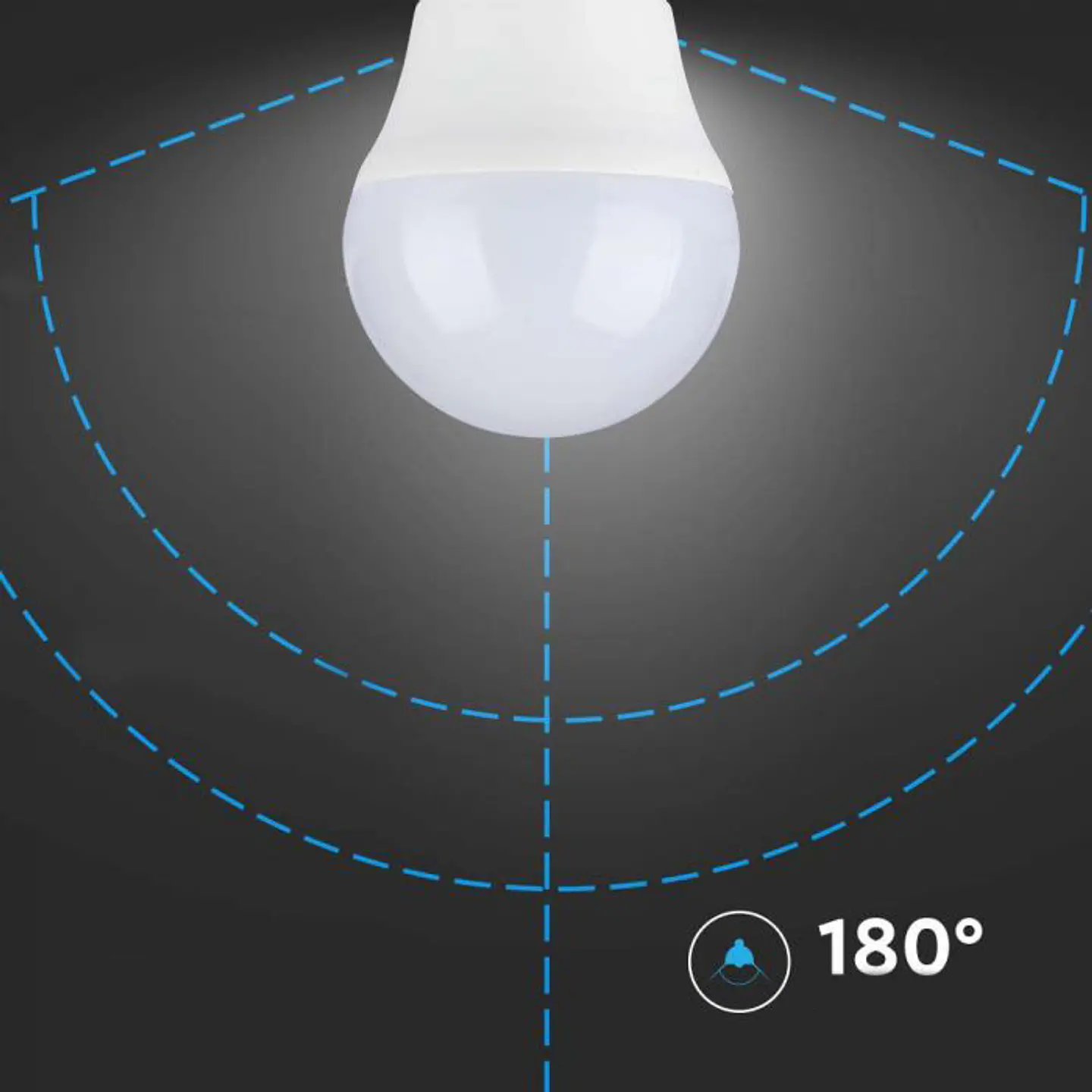 Lâmpada LED Chip Samsung 5.5W E27 P45 V-TAC 3