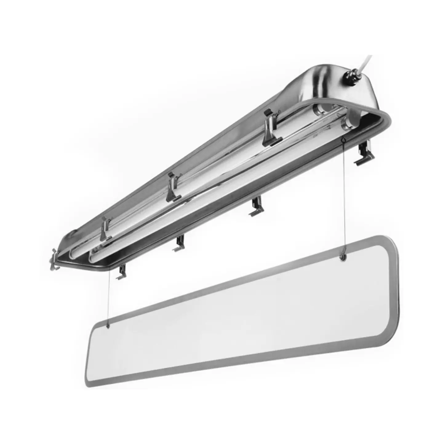 Armadura Inox c/difusor vidro temperado byWATT 2