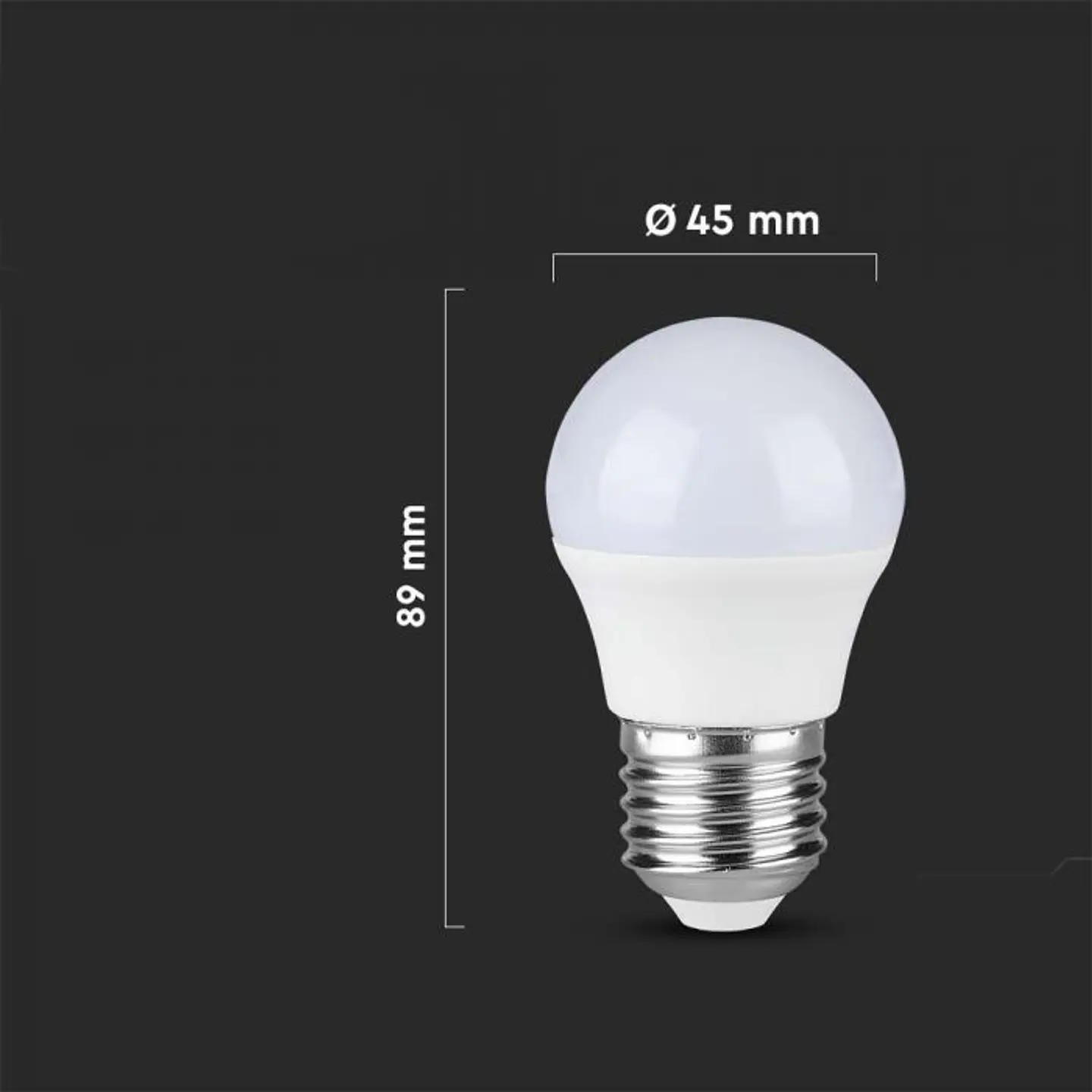 Lâmpada LED Chip Samsung 6.5W 4000K E27 G45 V-TAC 2