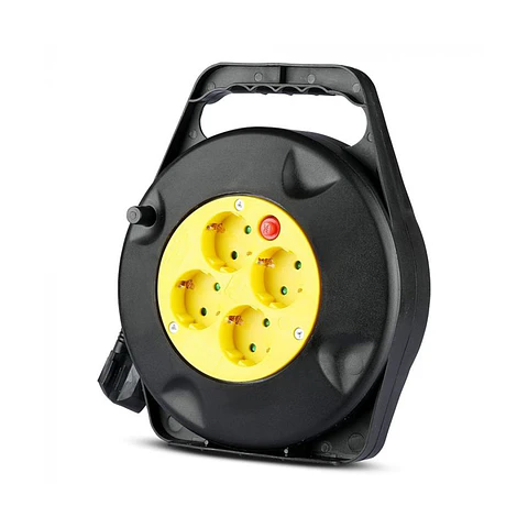 Carrete alargador de cable 3G1.5mm² X 10m V-TAC