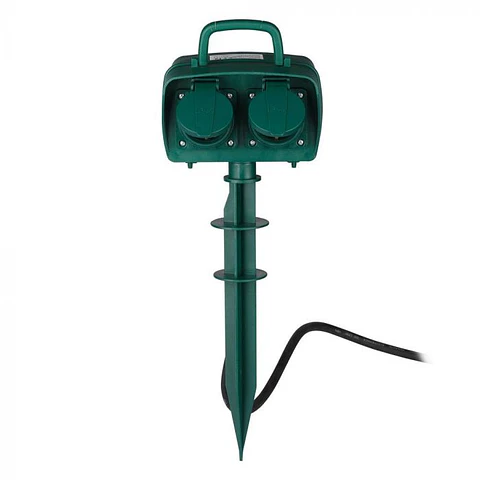 Toma de punto de jardín, 4 vías 3G1.5mm² X 3m IP44 V-TAC