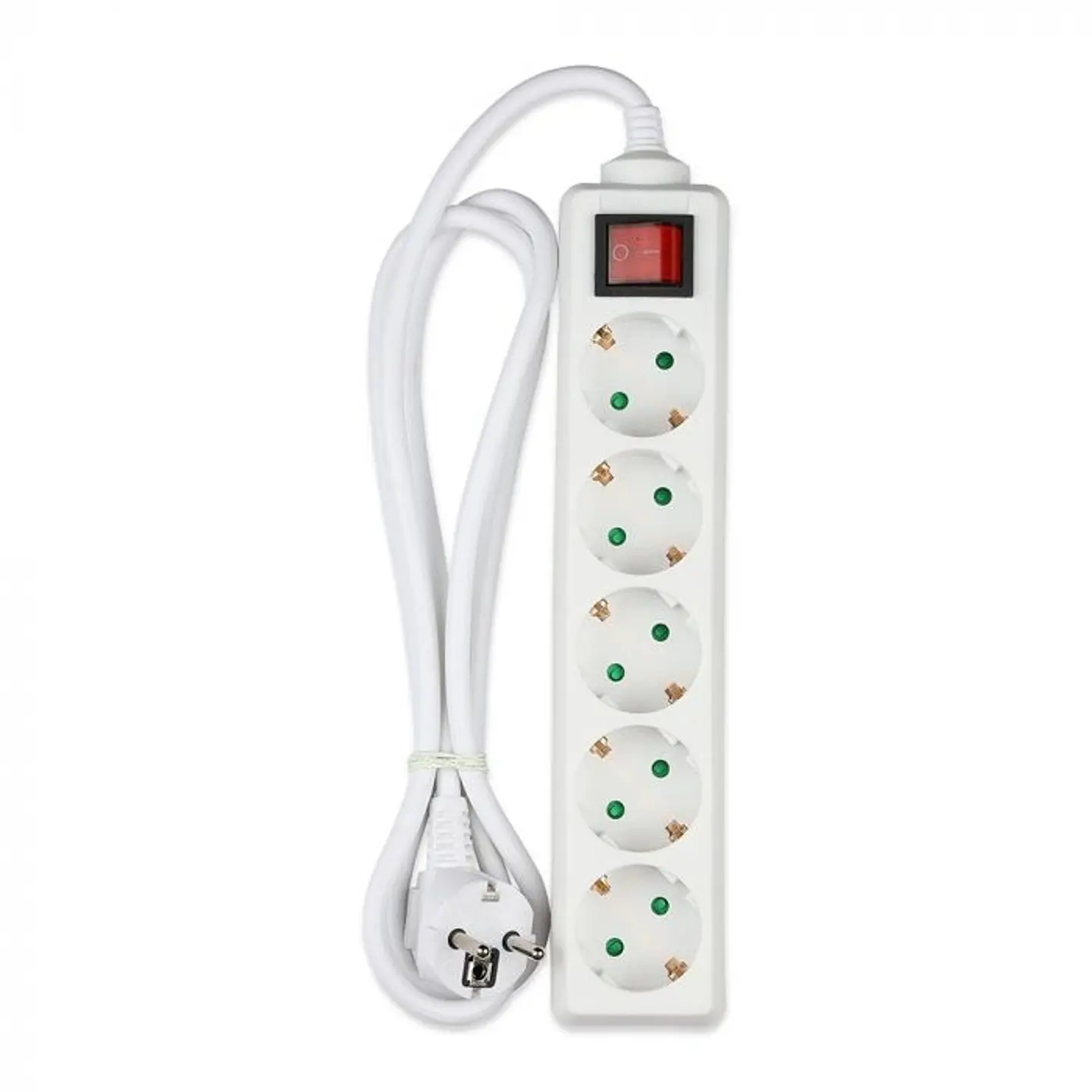 Base múltiple 5 vías con interruptor 3G1.5mm² X 1.5m IP44 V-TAC 1