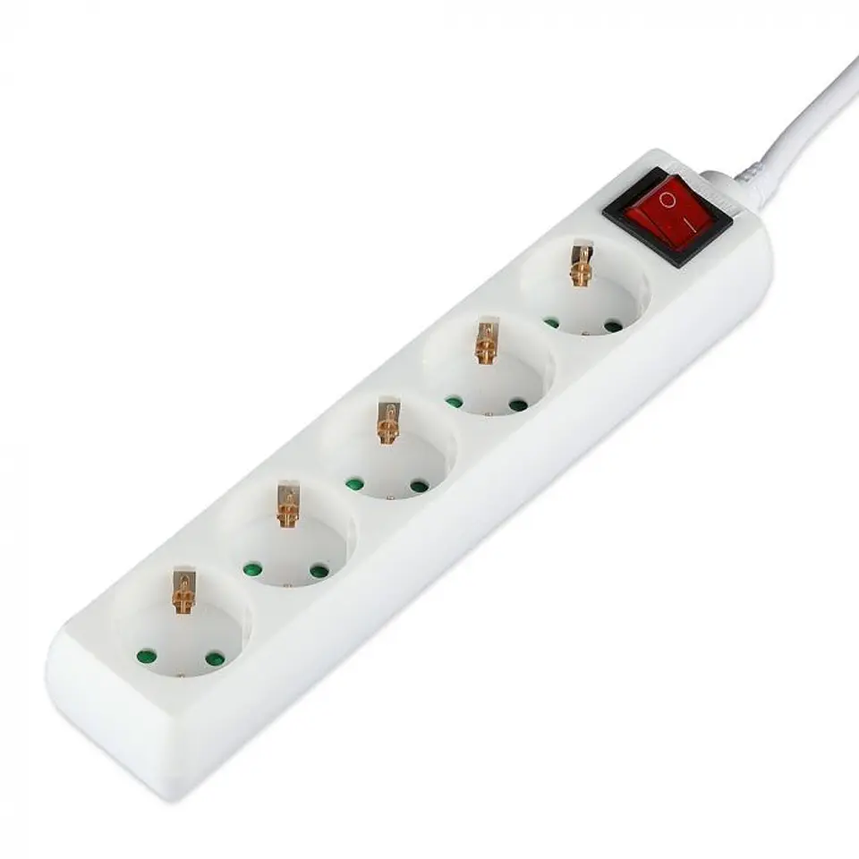 Base múltiple 5 vías con interruptor 3G1.5mm² X 1.5m IP44 V-TAC 2