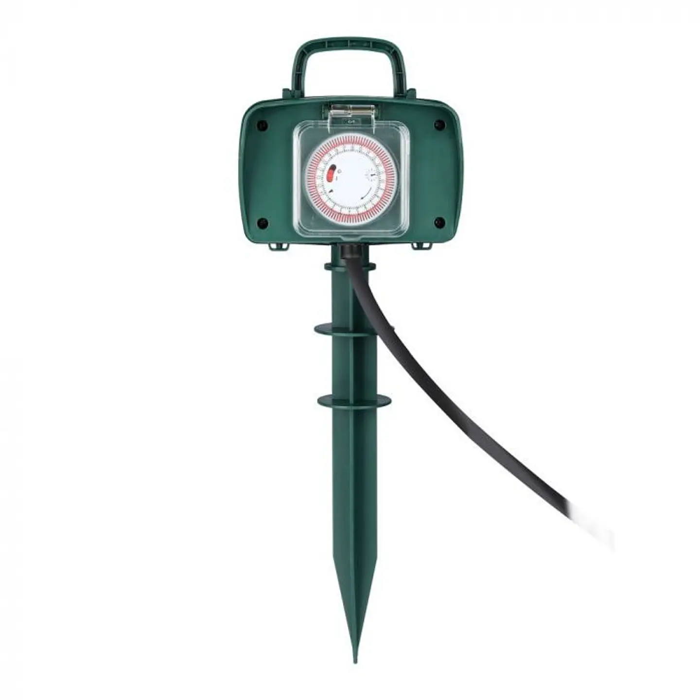 Garden 2-way stake socket with timer 3G1.5mm² X 3m IP44 V-TAC 1