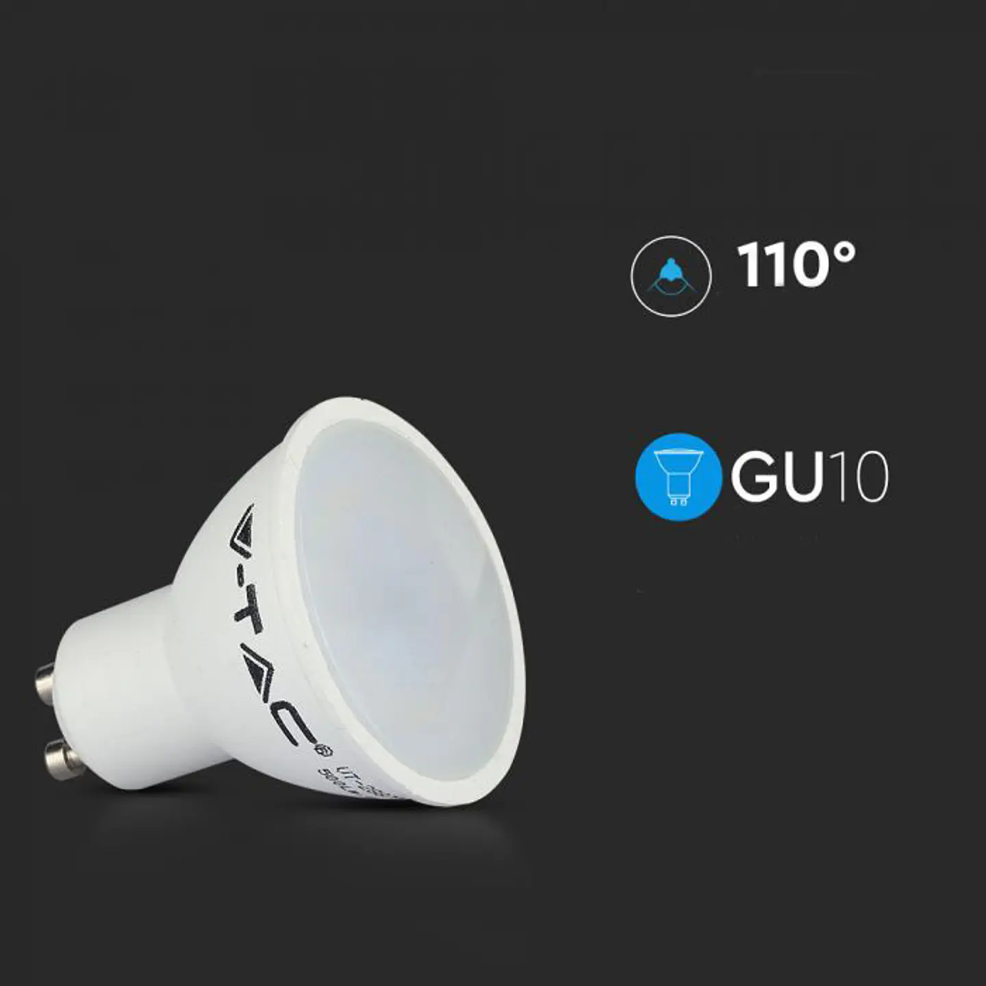 Lâmpada LED Spotlight 5W GU10 110° V-TAC 5