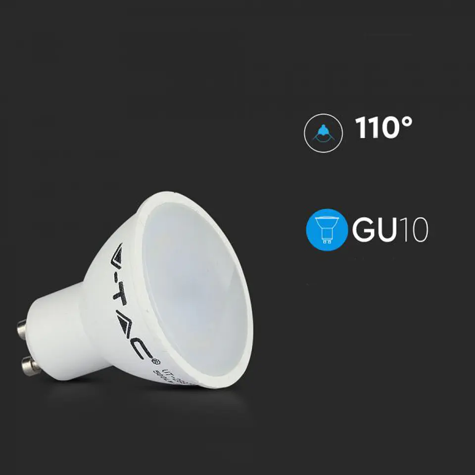 Lâmpada LED Spotlight 5W GU10 110° V-TAC 5