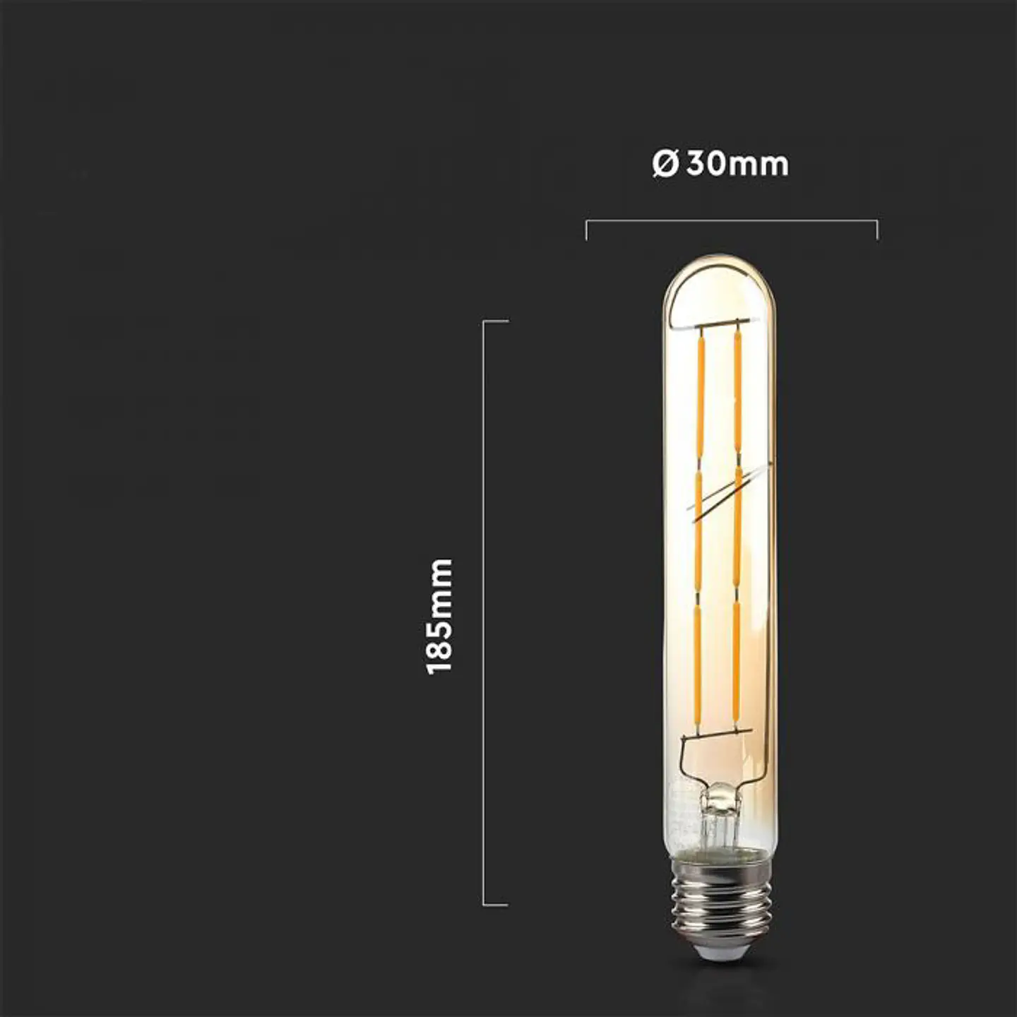 Bombilla LED filamento T30 6W 2200K E27 âmbar V-TAC 2