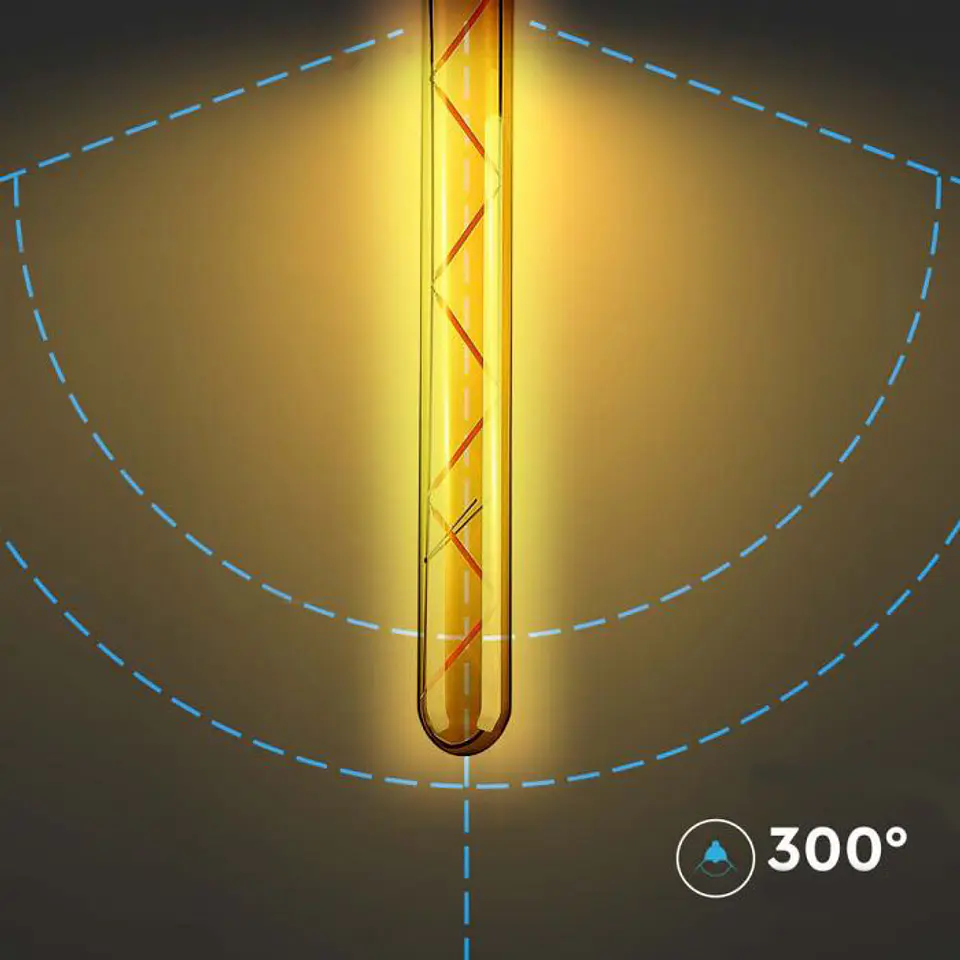 Lâmpada LED de filamento T30 7W 2200K E27 âmbar V-TAC 3