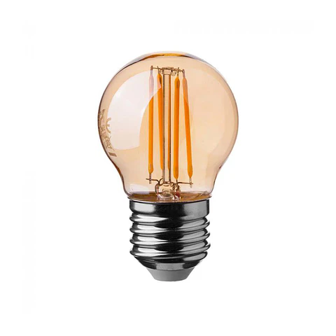 Bombilla LED filamento G45 4W 2200K E27 âmbar V-TAC