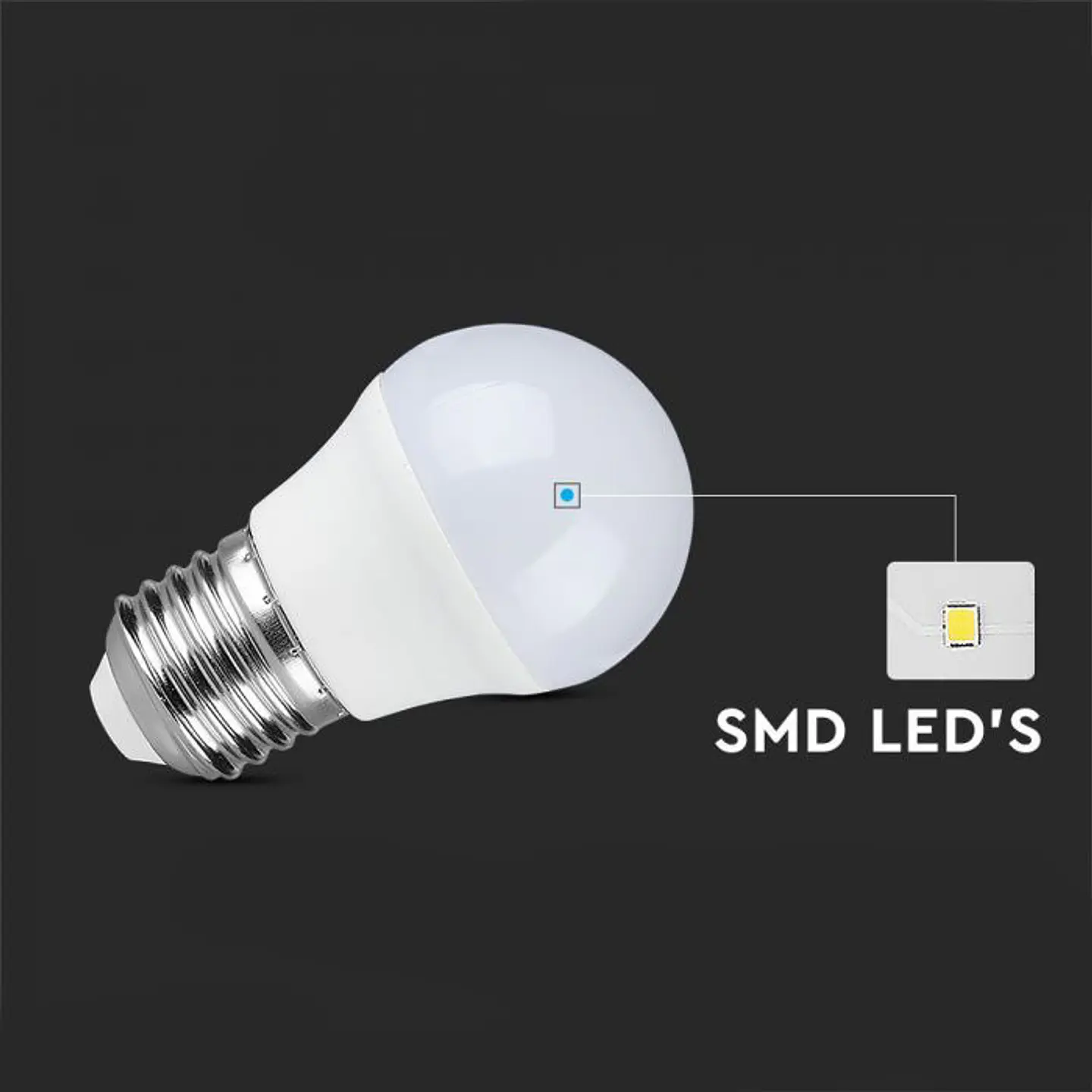 Lamp LED 4W E27 G45 V-TAC 3