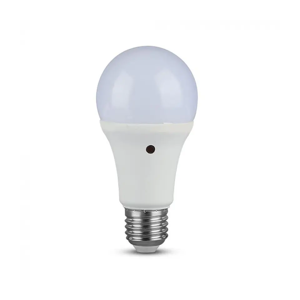 Lâmpada LED Plastic 9W 4000K E27 A60 200° c/sensor V-TAC 1