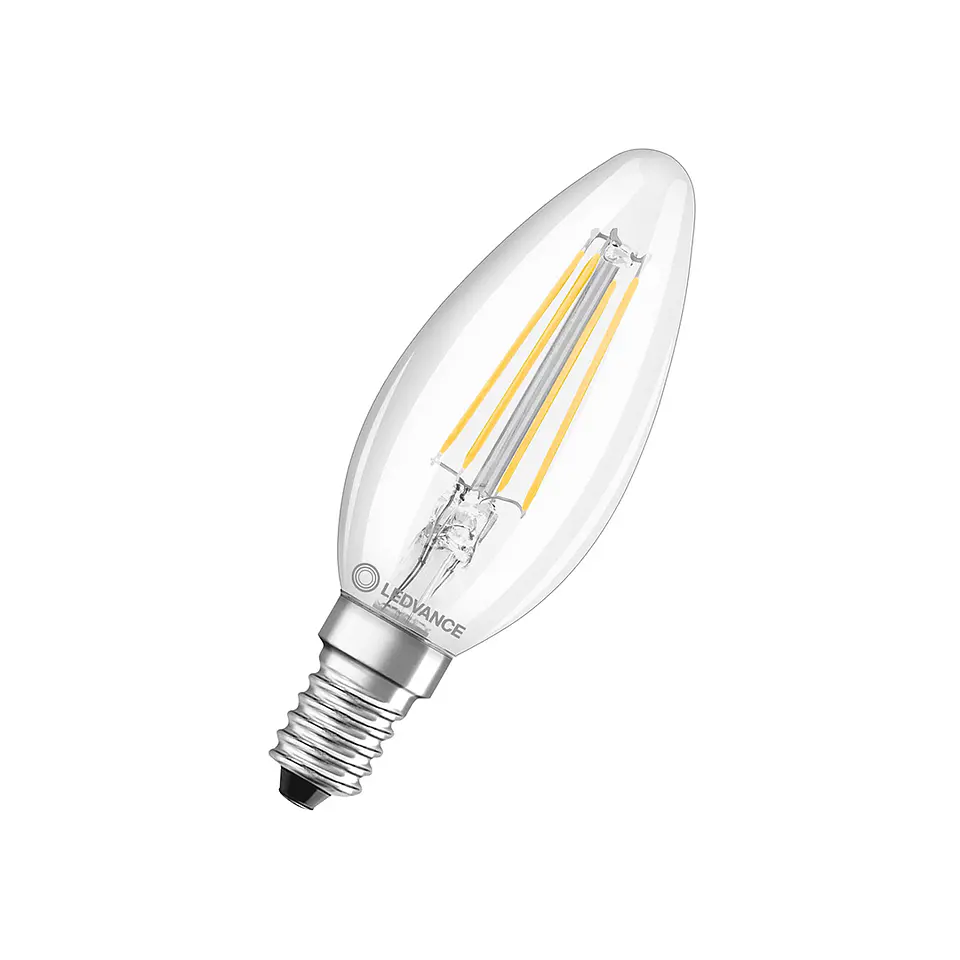 Bombilla LED Classic B 40 Filament DIM P 4.8W 827 E14 clear Ledvance 1