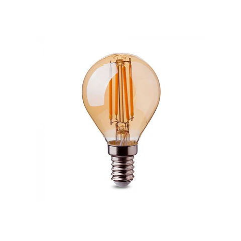 Bombilla LED filamento 4W 2200K E14 T45 ámbar V-TAC