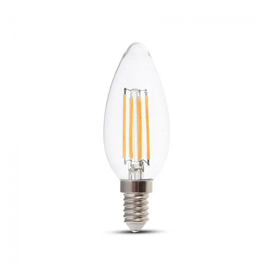 Lâmpada LED vela de filamento 4W E14 V-TAC 1