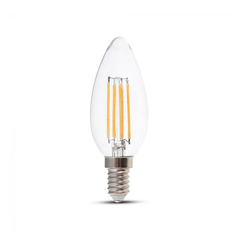 Bombilla LED vela filamento 4W 2700K E14 DIM V-TAC