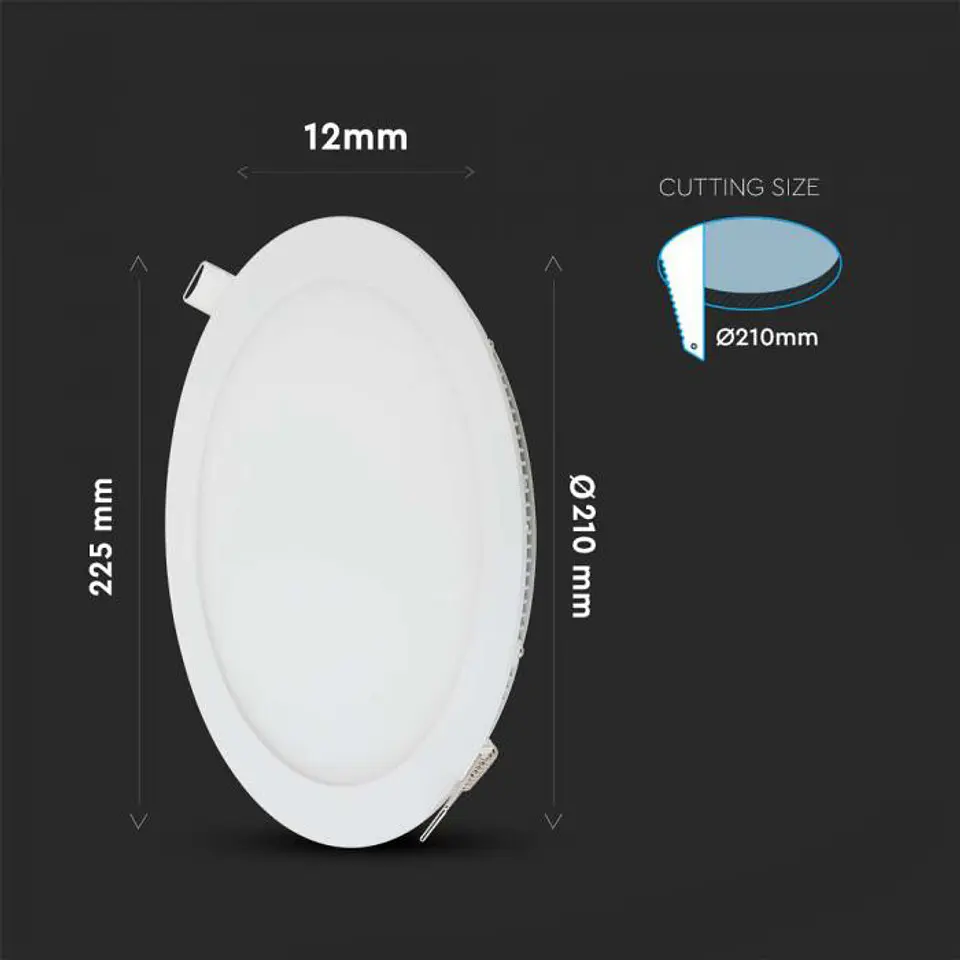 Downlight de encastrar redondo LED 18W 2700K V-TAC 2