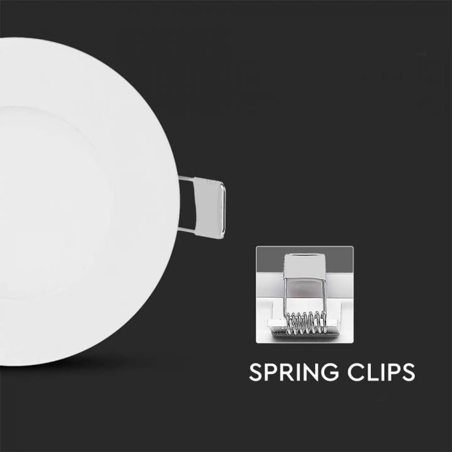 Round recessed downlight 3W with EMC driver V-TAC 4