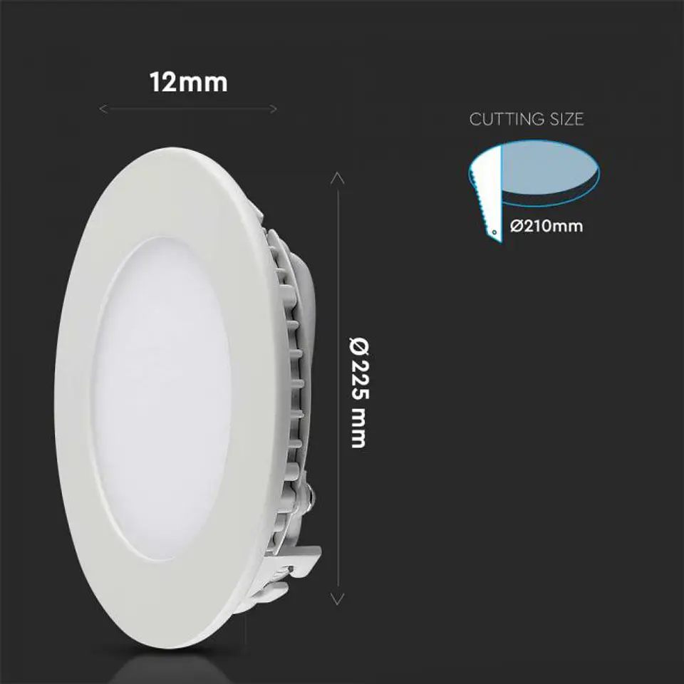 Downlight LED de encastrar redondo 18W V-TAC 4